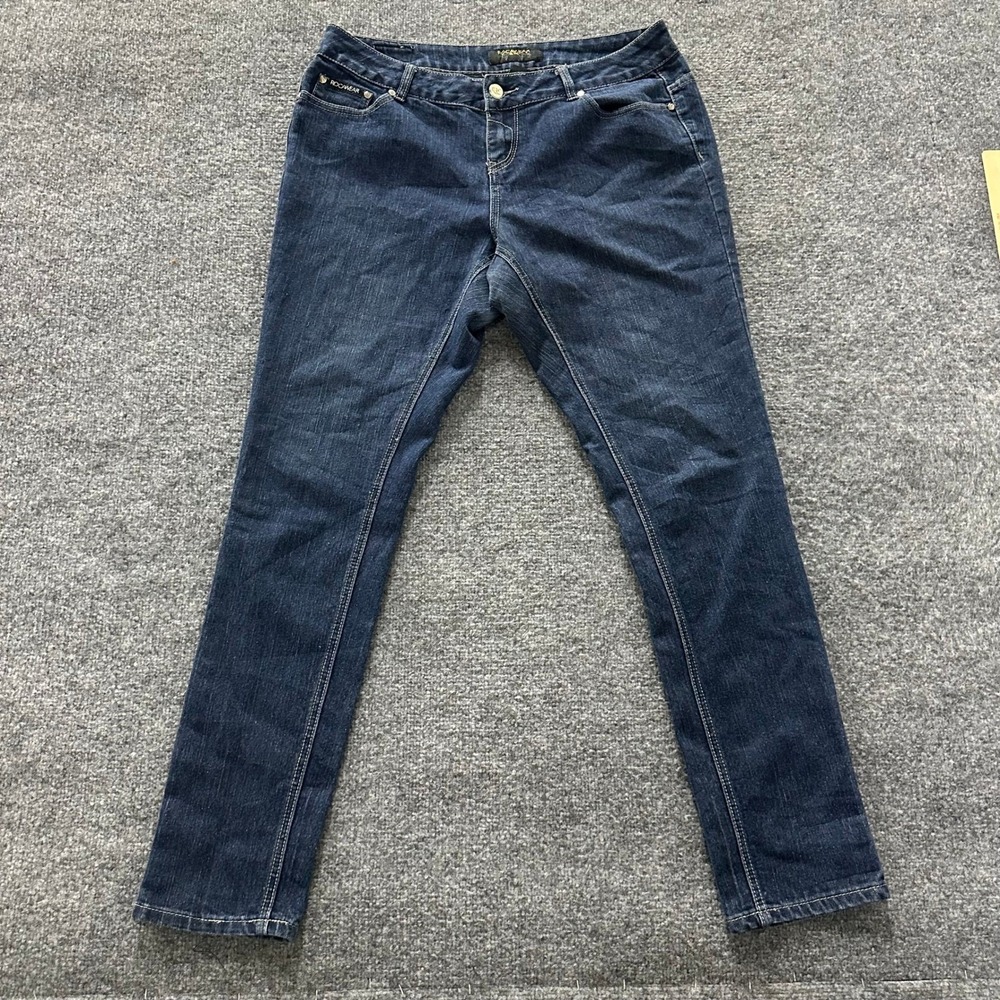 Rocawear Jeans Womens Size 16 Dark Wash Slim Straight Leg Stretch Denim Classic